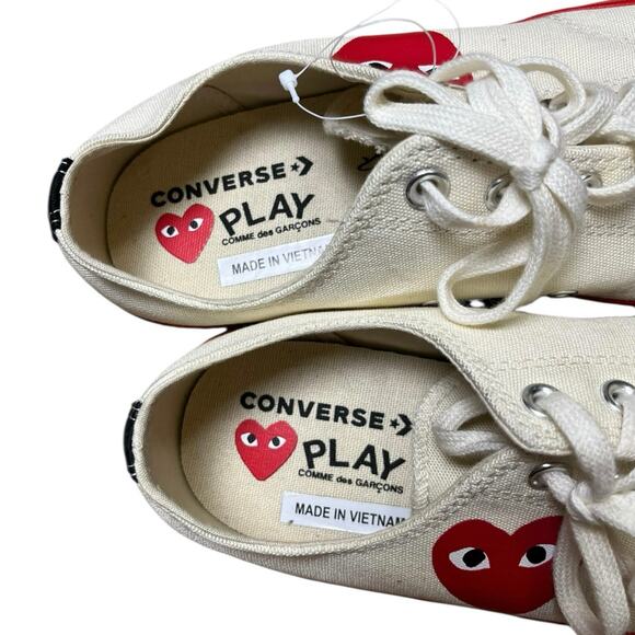 Converse Play Comme des Garçons CDG Red Sole Low Sneakers - Picture 4 of 6